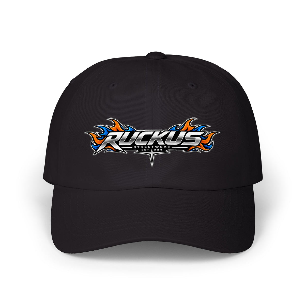 Ruckus Flaming Logo Baseball Cap