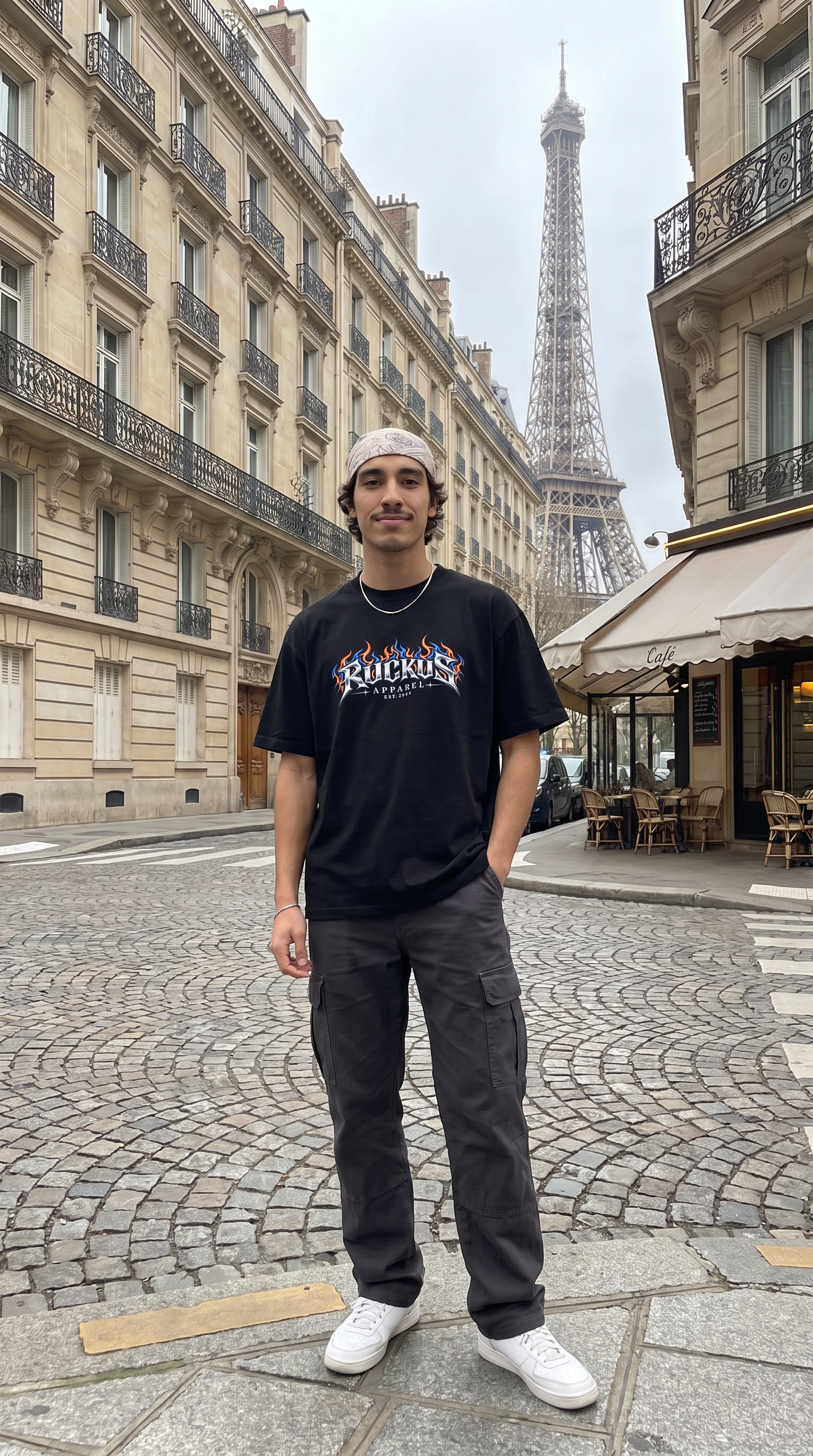 RUCKUS APPAREL — FLAME LOGO OVERSIZED HEAVY TEE