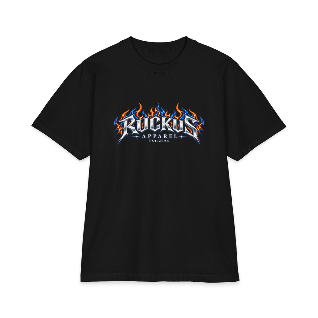 RUCKUS APPAREL — FLAME LOGO OVERSIZED HEAVY TEE