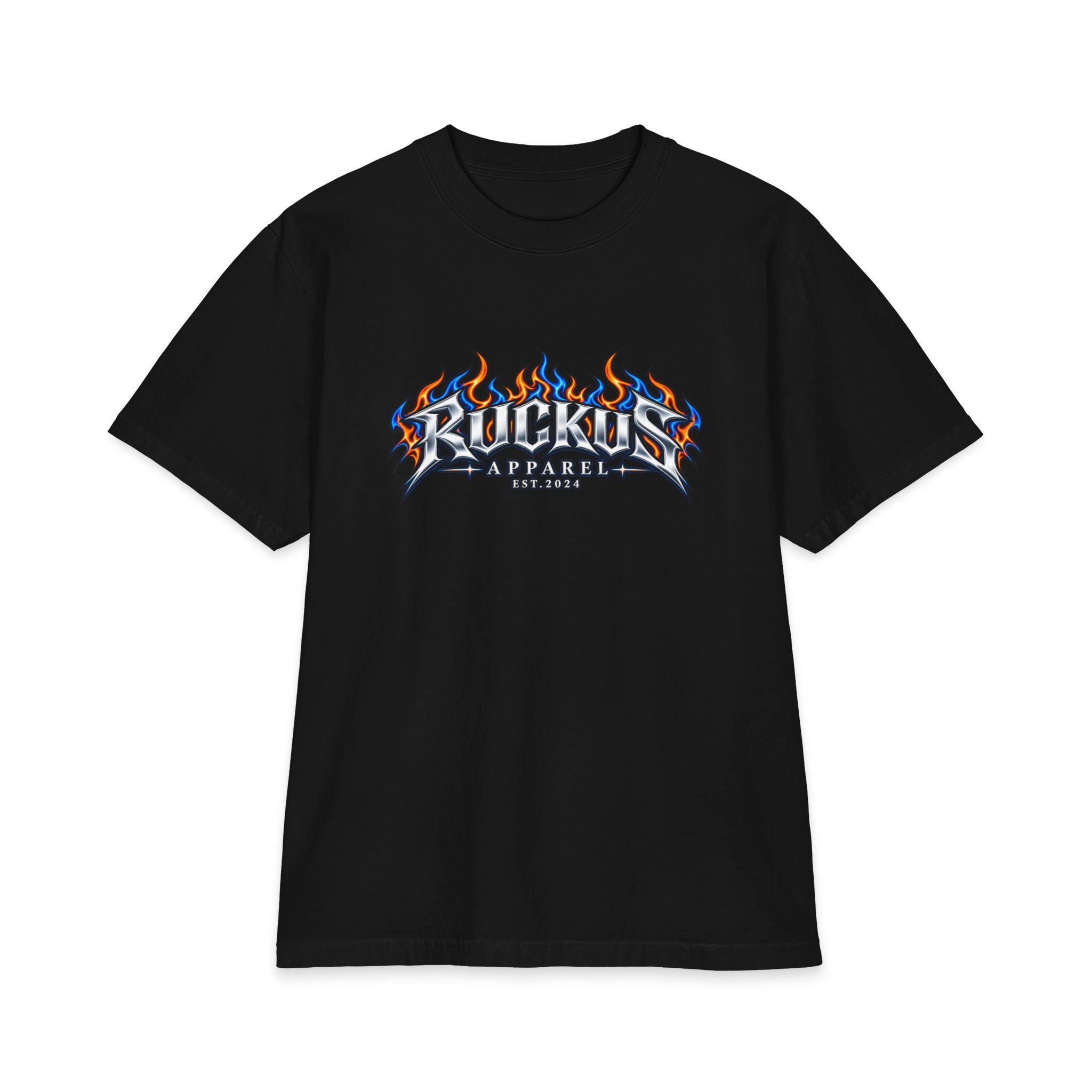 RUCKUS APPAREL — FLAME LOGO OVERSIZED HEAVY TEE