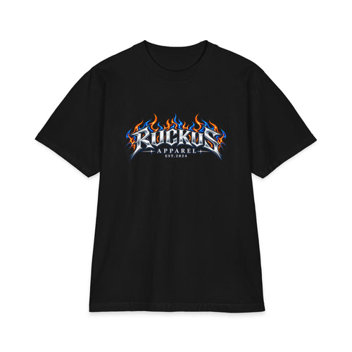 RUCKUS APPAREL — FLAME LOGO OVERSIZED HEAVY TEE